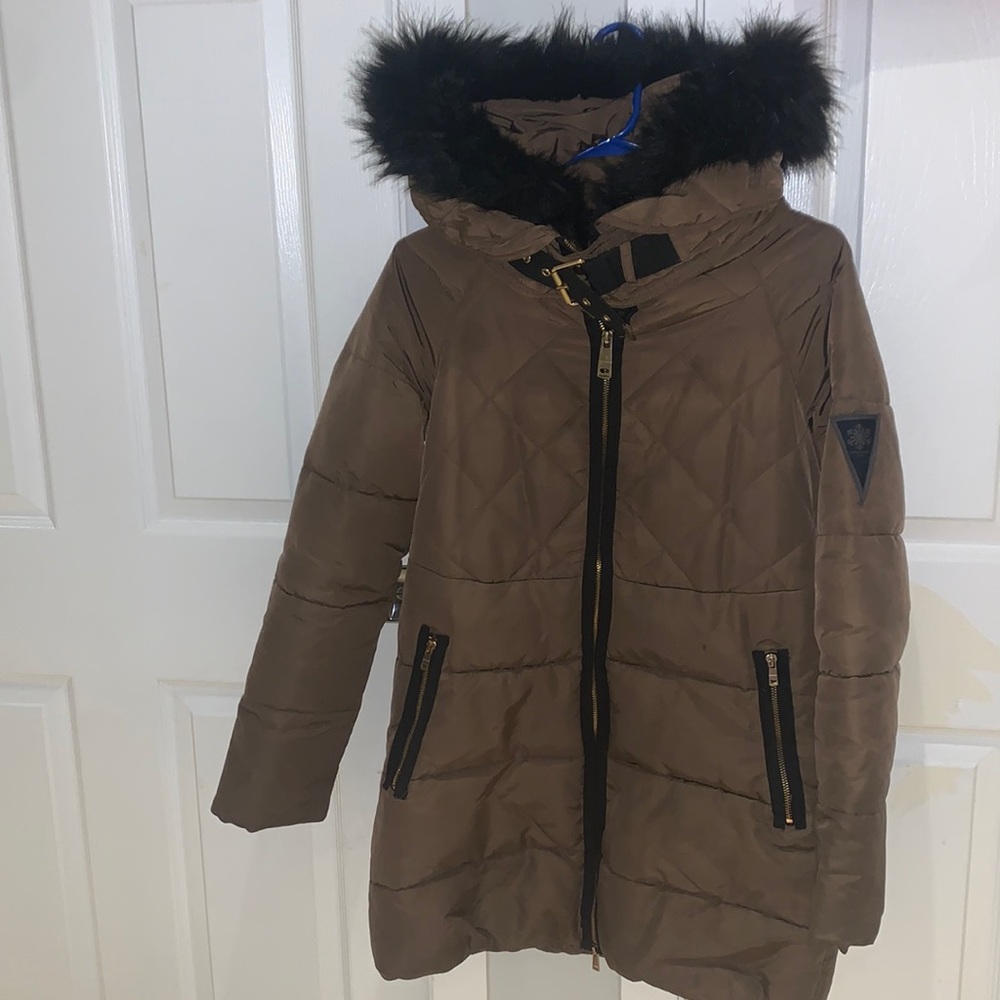 Zara honey brown winter woman jacket